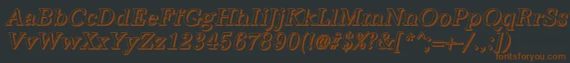 Шрифт AntiquashCdItalic – коричневые шрифты на чёрном фоне