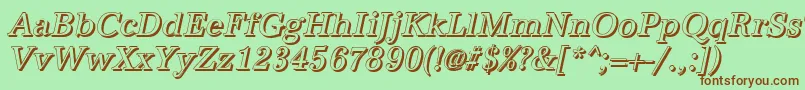 AntiquashCdItalic Font – Brown Fonts on Green Background