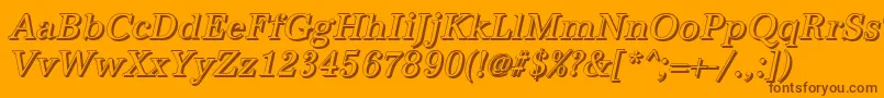 AntiquashCdItalic Font – Brown Fonts on Orange Background