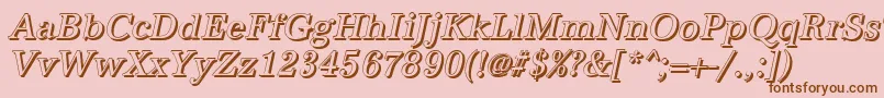 AntiquashCdItalic Font – Brown Fonts on Pink Background