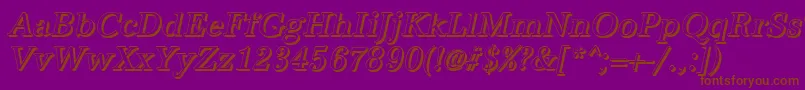 fuente AntiquashCdItalic – Fuentes Marrones Sobre Fondo Morado