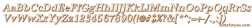 フォントAntiquashCdItalic – 白い背景に茶色のフォント