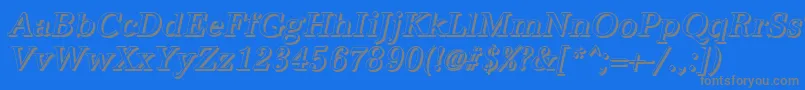 Police AntiquashCdItalic – polices grises sur fond bleu