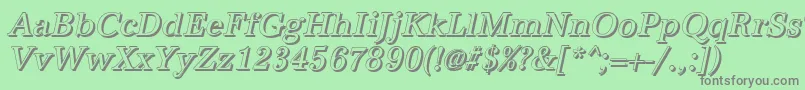 Шрифт AntiquashCdItalic – серые шрифты на зелёном фоне