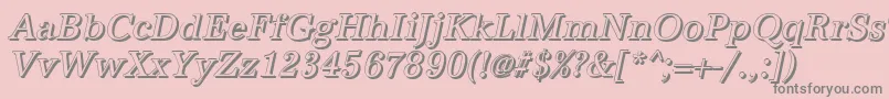 fuente AntiquashCdItalic – Fuentes Grises Sobre Fondo Rosa