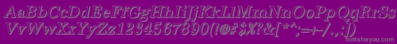fuente AntiquashCdItalic – Fuentes Grises Sobre Fondo Morado