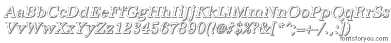 フォントAntiquashCdItalic – 白い背景に灰色の文字