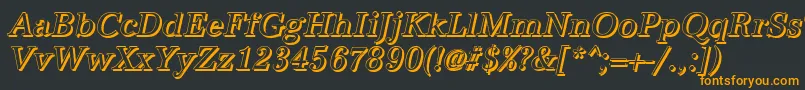 fuente AntiquashCdItalic – Fuentes Naranjas Sobre Fondo Negro