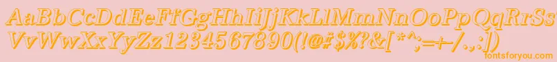 AntiquashCdItalic Font – Orange Fonts on Pink Background