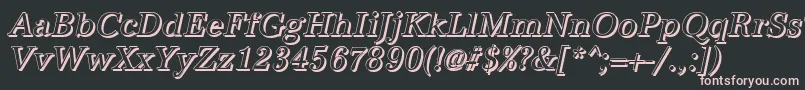 Шрифт AntiquashCdItalic – розовые шрифты на чёрном фоне