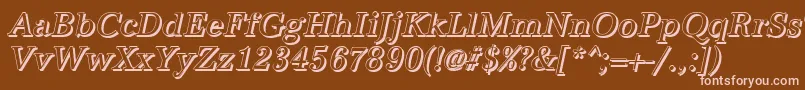 フォントAntiquashCdItalic – 茶色の背景にピンクのフォント