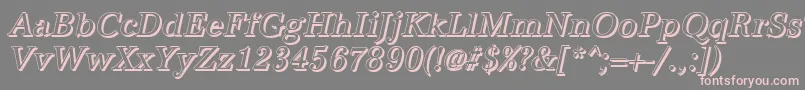 Police AntiquashCdItalic – polices roses sur fond gris