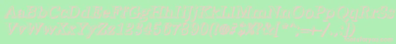 AntiquashCdItalic Font – Pink Fonts on Green Background