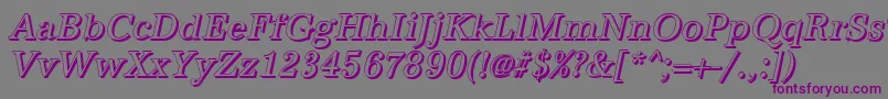 Шрифт AntiquashCdItalic – фиолетовые шрифты на сером фоне