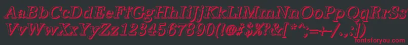 fuente AntiquashCdItalic – Fuentes Rojas Sobre Fondo Negro