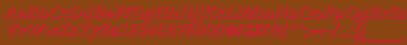AntiquashCdItalic-fontti – punaiset fontit ruskealla taustalla