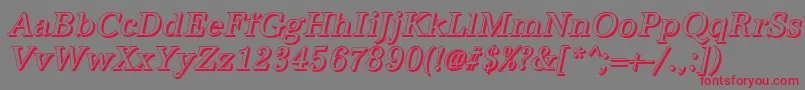 Шрифт AntiquashCdItalic – красные шрифты на сером фоне