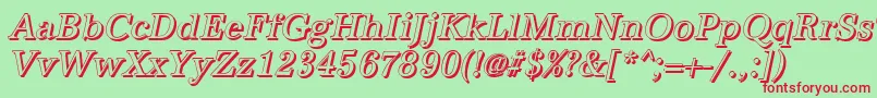 AntiquashCdItalic Font – Red Fonts on Green Background
