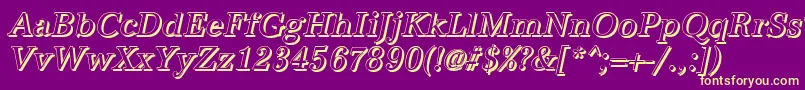 AntiquashCdItalic Font – Yellow Fonts on Purple Background