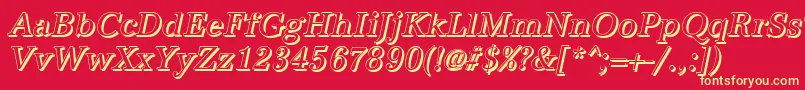 Шрифт AntiquashCdItalic – жёлтые шрифты на красном фоне