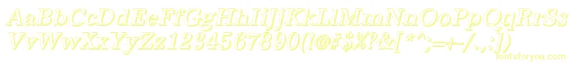 Czcionka AntiquashCdItalic – żółte czcionki