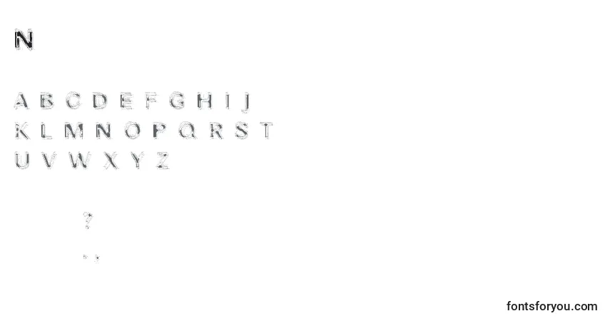 Шрифт Nibiru – алфавит, цифры, специальные символы