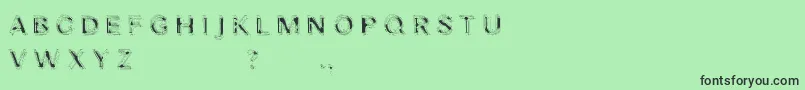 Nibiru Font – Black Fonts on Green Background