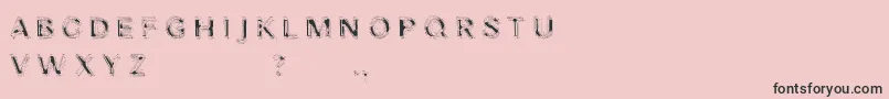 Nibiru-Schriftart – Schwarze Schriften auf rosa Hintergrund