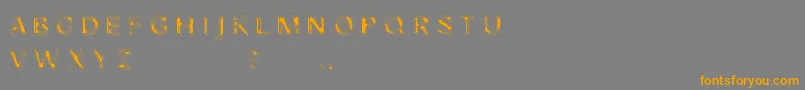 Nibiru Font – Orange Fonts on Gray Background