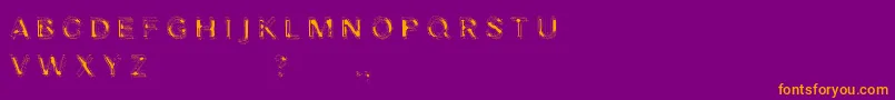 Nibiru Font – Orange Fonts on Purple Background