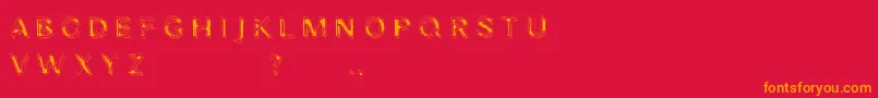 Nibiru Font – Orange Fonts on Red Background