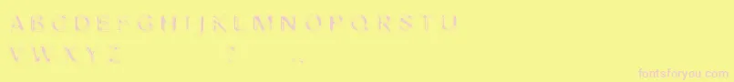 Nibiru Font – Pink Fonts on Yellow Background