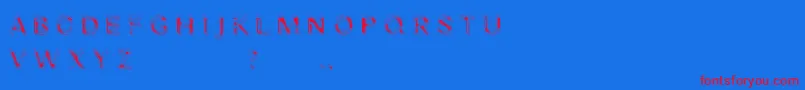 Nibiru Font – Red Fonts on Blue Background