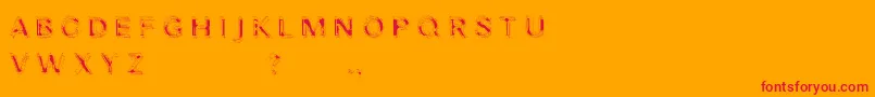 Nibiru Font – Red Fonts on Orange Background