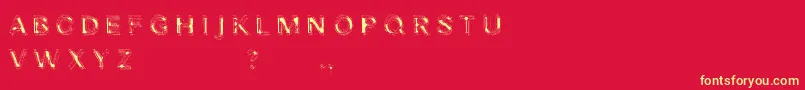 Nibiru Font – Yellow Fonts on Red Background