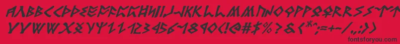 RosicrucianItalic Font – Black Fonts on Red Background