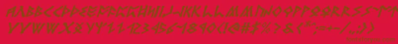 RosicrucianItalic Font – Brown Fonts on Red Background