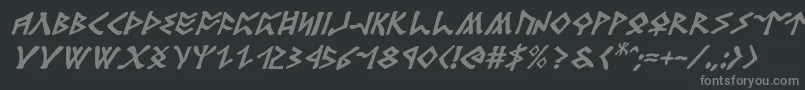 RosicrucianItalic Font – Gray Fonts on Black Background