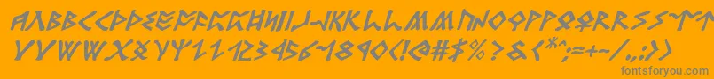 RosicrucianItalic Font – Gray Fonts on Orange Background