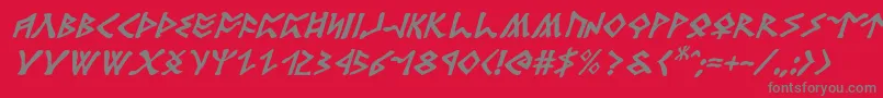 RosicrucianItalic Font – Gray Fonts on Red Background