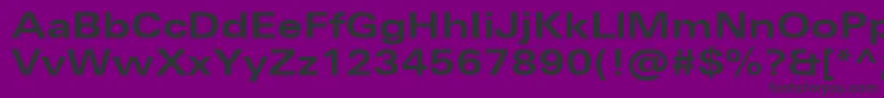 UniversNextProBoldExtended Font – Black Fonts on Purple Background