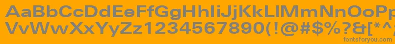 UniversNextProBoldExtended Font – Gray Fonts on Orange Background