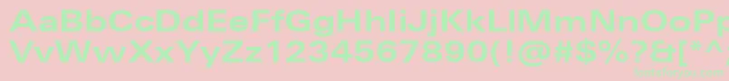 UniversNextProBoldExtended Font – Green Fonts on Pink Background