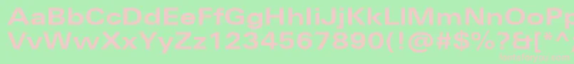 UniversNextProBoldExtended Font – Pink Fonts on Green Background