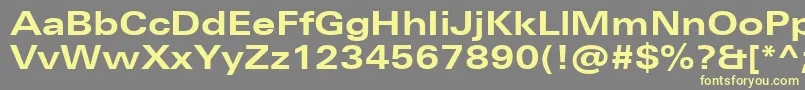 UniversNextProBoldExtended Font – Yellow Fonts on Gray Background