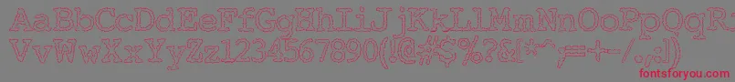 Elecha Font – Red Fonts on Gray Background