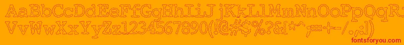 Elecha Font – Red Fonts on Orange Background
