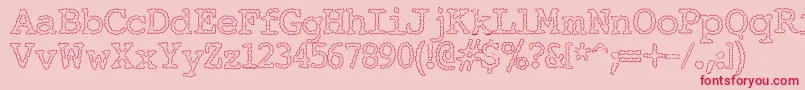 Elecha Font – Red Fonts on Pink Background