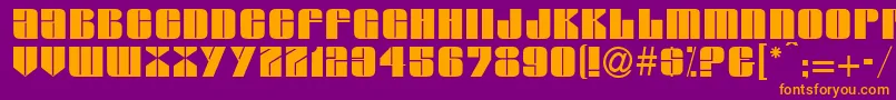 Glacier Font – Orange Fonts on Purple Background