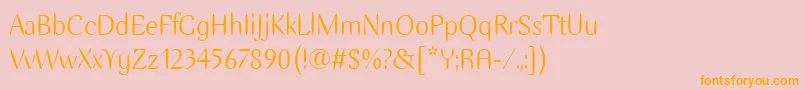 EllipseItc Font – Orange Fonts on Pink Background